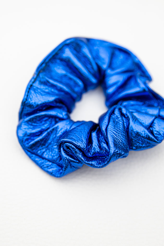 Blue scrunchie