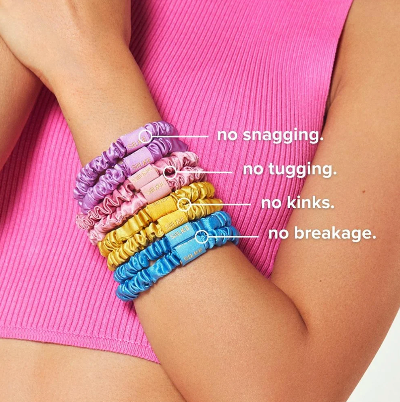 A Silke Hair Tie A Day, Keeps Un-wanted Damage Away!