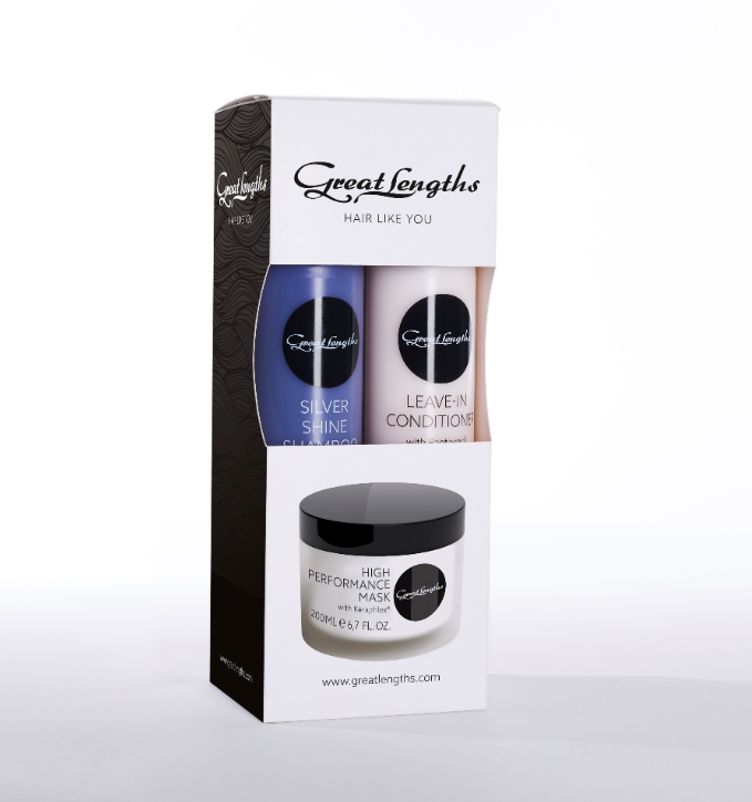 Great Lengths silver blonde shine gift set