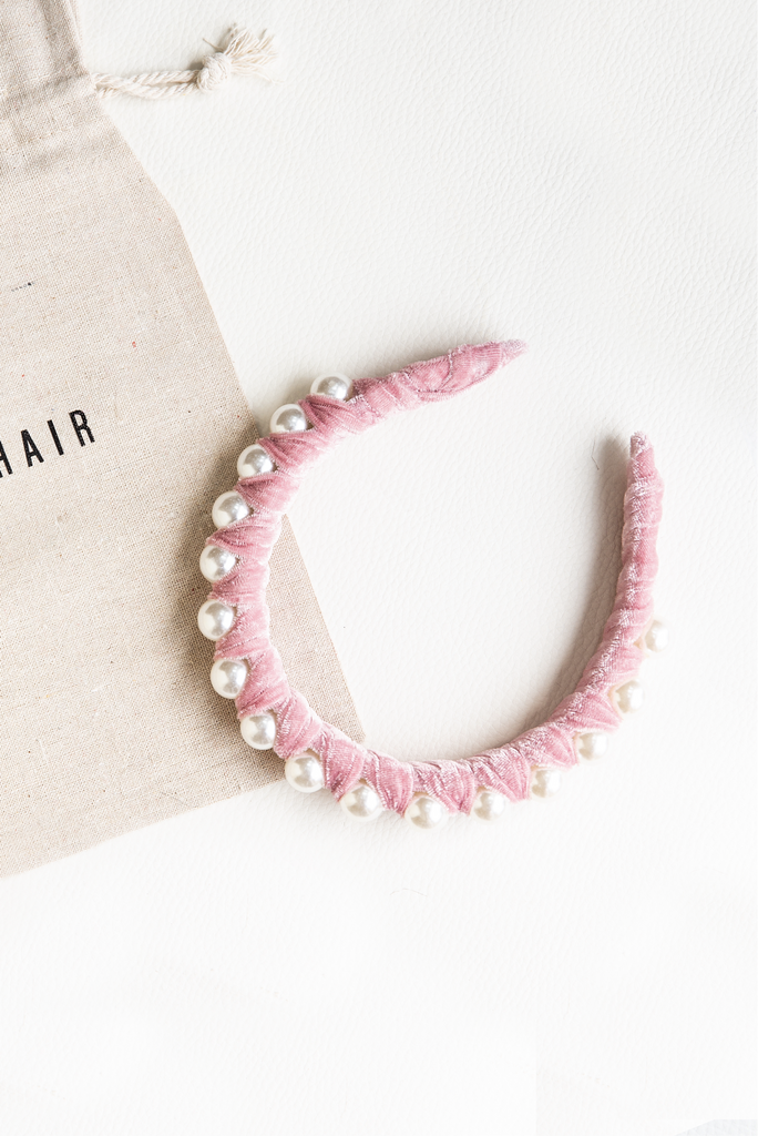 pink pearl headband