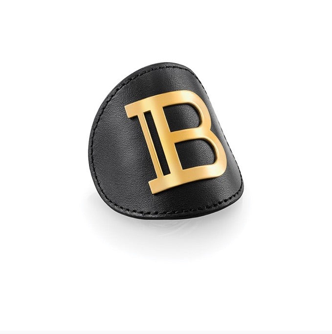 Balmain Genuine Leather Hair Clip Gold