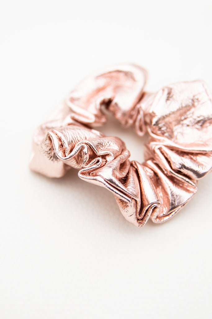 Rose gold scrunchie